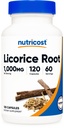 Nutricost Lakritsi juuri 500 mg, 120 kapselia - ei-GMO, Gluteeniton