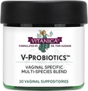 Vitanica V-Probiootit - Probiootit naisille - Vaginal Suppositories Lactobacillus Rhamnosus, Gasseri & enemmän - Naisten terveys täydentää - Lady - 30 emättimen Suppositories