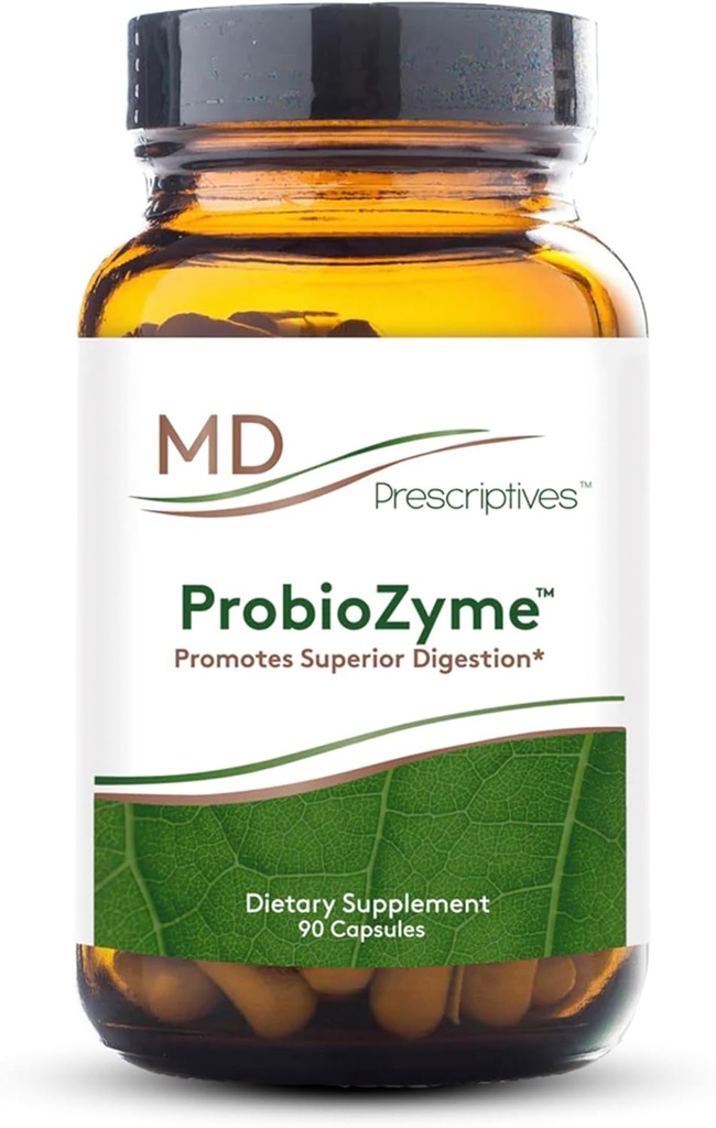 MD Prescriptives - ProbioZyme - Kasvissyöjä Dgestive Enzymes - Supplement for Digestive & Gut Health - 90 kapselia
