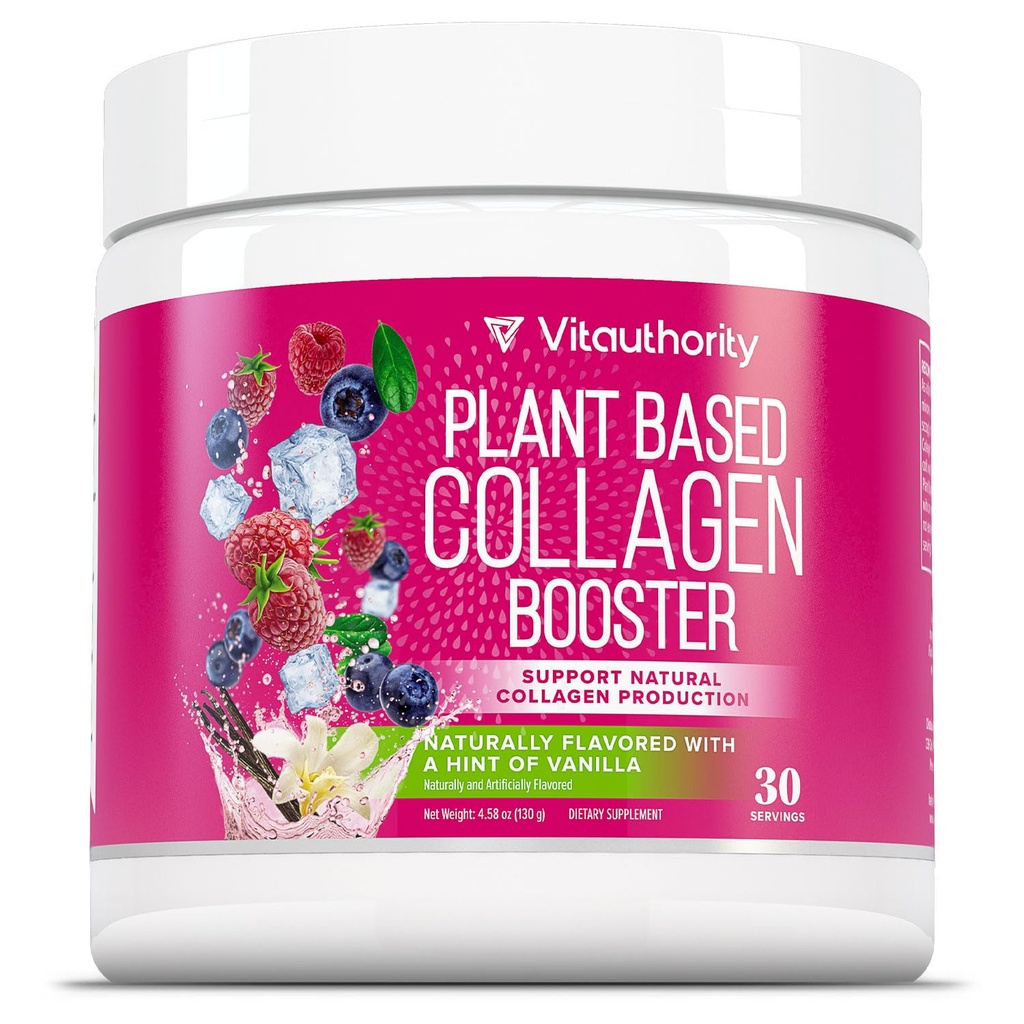 Vegaani Collagen Powder for Women - Plant Based Collagen Supplement for Women with premium Vegan Hair Skin and Nails Vitamiinit - Kasvissyöjä Collagen Powder with Hyaluronic Acid