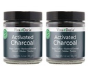 Viva Doria aktiverat kolpulver, Hardwood Derived, Food Grade, 1.2 Oz Glass Jar (2 Pack)