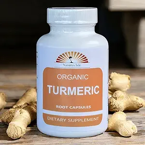 Organic Turmeric Powder and Peppercorn 60 kapselia 500 mg Jokainen (Tumeric - Curcuma Longa)