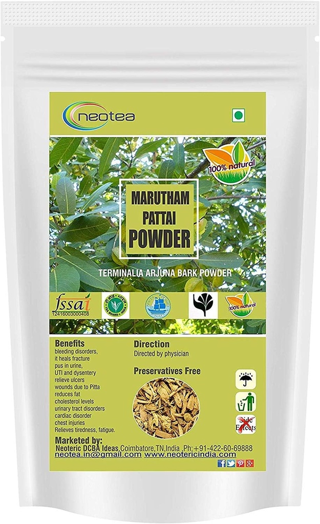 Neotea Marutham Pattai Powder ... Organic Arjuna Bark Powder...
