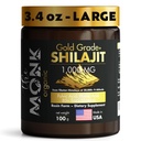 Organic Himalayan Shilajit Hartsi Fulvic Acid, Hummerihappo, 85+ Minerals-Gold Grade Plus - 100g, 1000 mg per Serving - energia, kestävyys, aivojen tuki - Valmistettu Yhdysvalloissa
