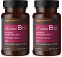 Elementit B12-vitamiini Metyylikobalamiini 5000 mikrog - Normaali energiantuotanto ja aineenvaihdunta, Immunosysteemin tuki - 2 kuukauden tarjonta, Berry Flavored Lozenges, 65 luku (Pakkaus 2)