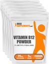 BulkSupplements.com B12-vitamiini Methylcobalamiini Powder - 1% B12 Methylcobalamiini, Essential B-vitamiini - B12-lisä, Gluteeniton, 20 mg per annos, 5kg (11 lbs) (Pakkaus 1)