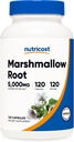 Nutricost Marshmallow Root 5000mg Equivalent, 120 Vegetariska kapslar - Gluten Free & Non-GMO - från 500mg av 10:1 Extrakt