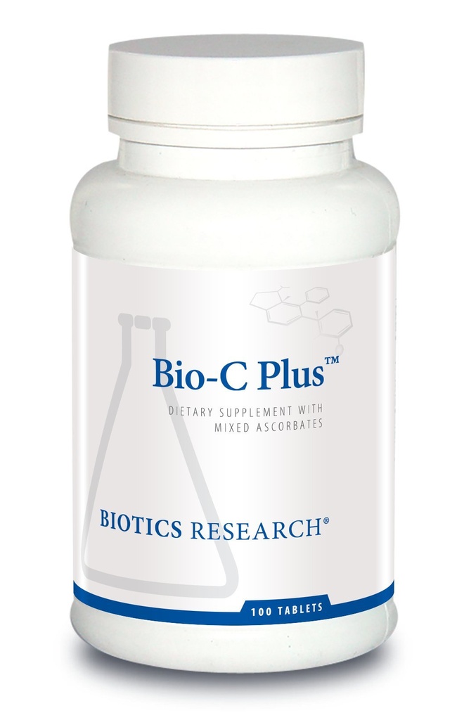 Biotics Research Bio C PlusTM tarjoaa C-vitamiinia Mineral Ascorbates kanssa Citrus Bioflavonoids, SOD ja Catalase, C-vitamiini Plus bioflavonoidit, Potent antioksidantti, Immuno System 100 tabletit