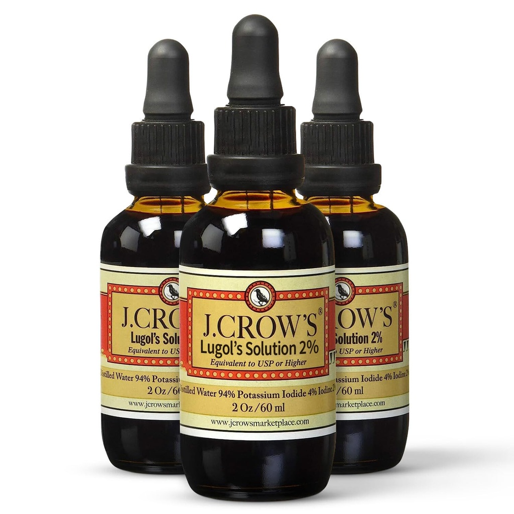 J.CROW'S® Lugol's Solution of Jodi 2% 2 oz (3 pulloa) 