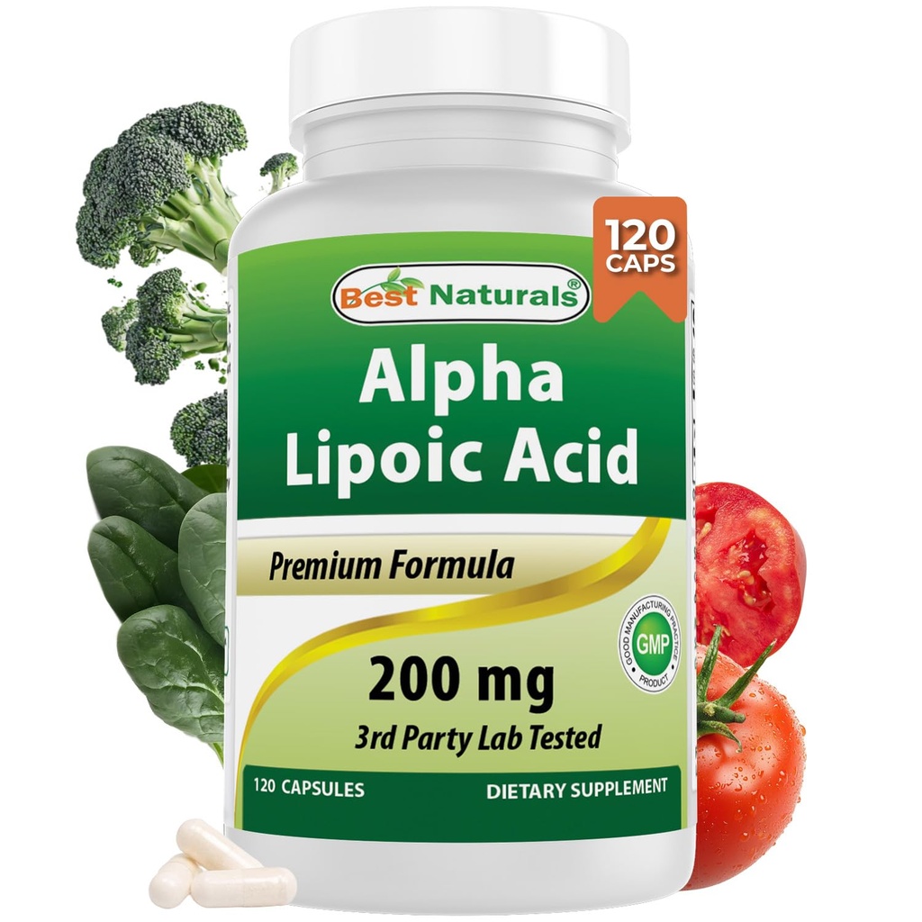 Best Naturals Alpha Lipoic Acid 200 Mg 120 kapselia