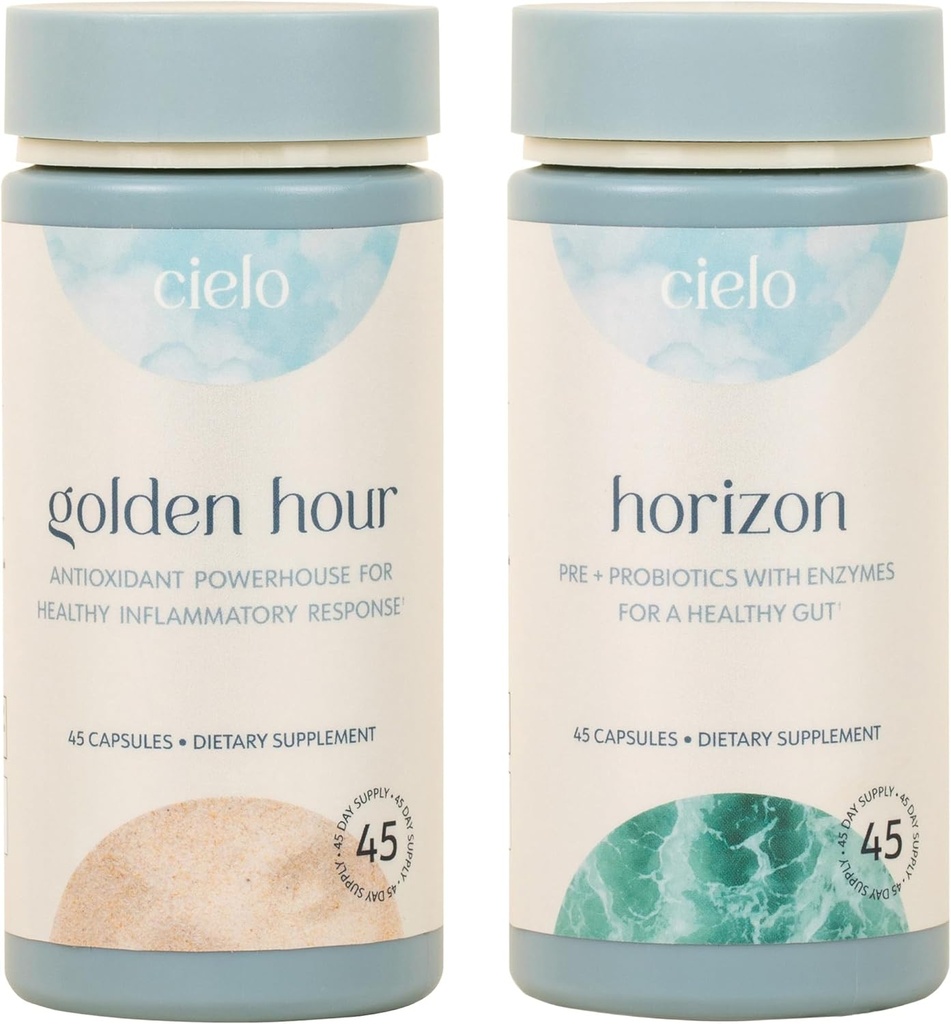 Cielo Golden Hour & Horizon Bundle - Probiotika och antioxidanter Set (45 Day Supply)