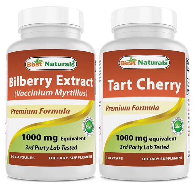 Bästa Naturals Bilberry Extract 1000mg & Tart Cherry Extract 1000 mg