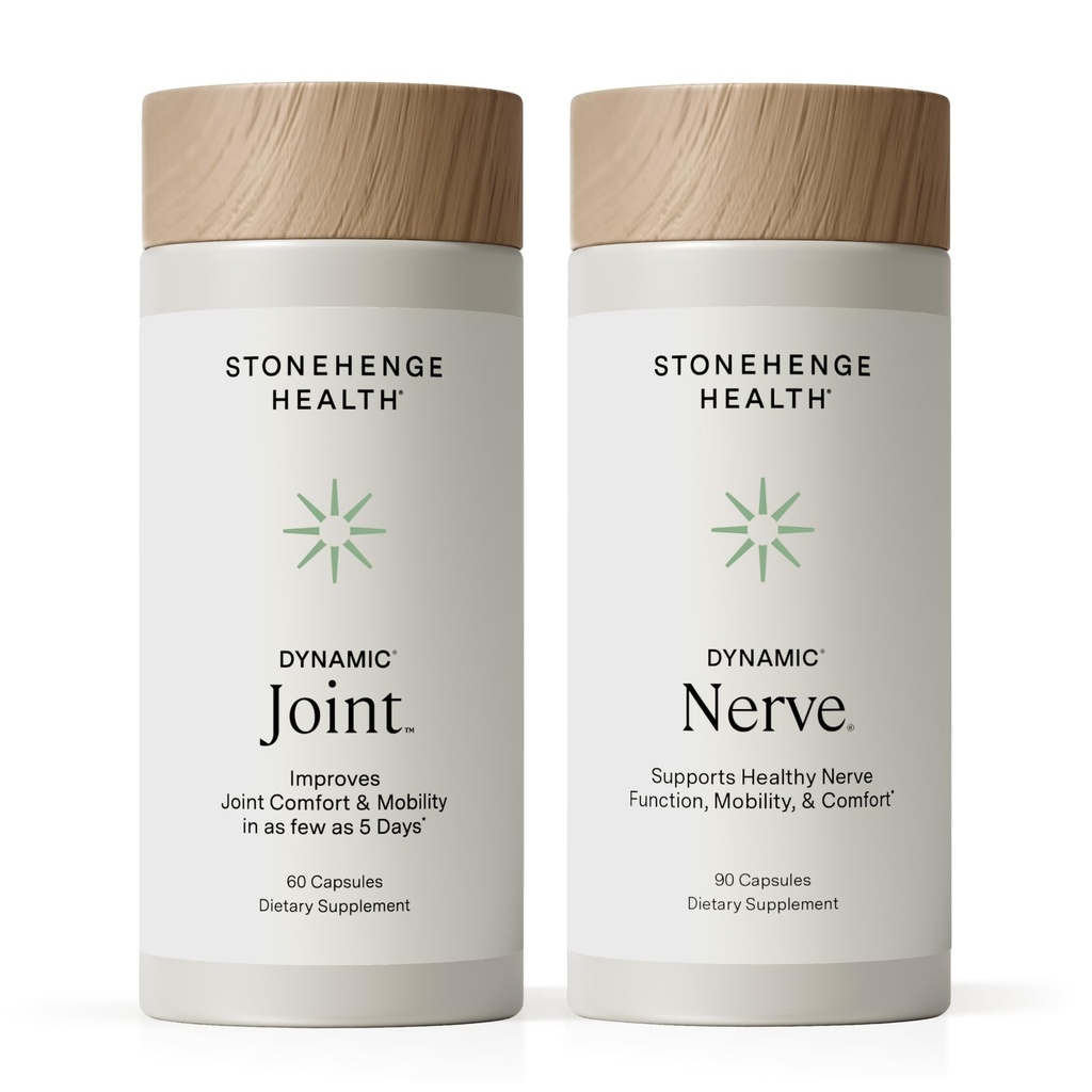 Stonehenge Health Dynamic Joint & Dynamic Nerve Bundle Lisäravinteet Tuki: Joint Discomfort, Jännitys, Tuki Mukavuus, Tingling, Numberness, Polttaminen, Yhteinen terveys
