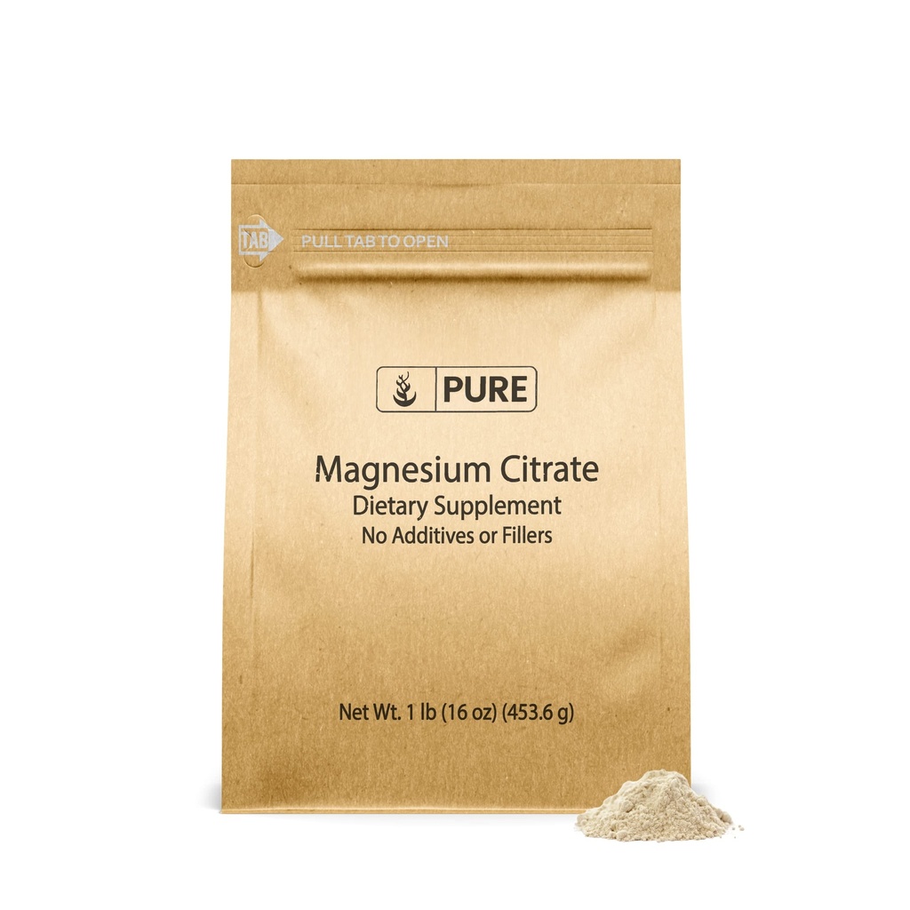 Rena ursprungliga ingredienser Magnesium Citrate (1lb) Magnesium Supplement, Unflavored, löser lätt