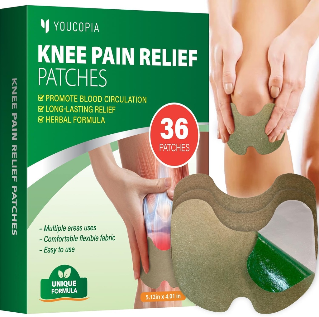 YOCPIA polvikipua lievittävät paikat: 36 Count Natural Herbal Relieving Laste pitkäikäinen lihasten ja nivelten helpotus - Mugwort niveltulehdus Heat Patches Kit