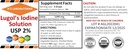 2 x 2 OZ Pack A2Z Organic Lugolin jodi ja kalium iodide 2% Solution 3000 mikrog - Liquid Supplement Drops Kilpirauhasen tukea naisille ja miehille, aineenvaihdunta terveys, Detox Boost -2X 2 Fl Oz / USA