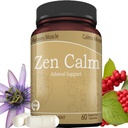 Zen Calm Stress Adrenal Support Supplement Organic Adaptogenic Herbs - Magnesium, B Vitaminer, GABA och mer för att stödja en naturlig lugn. Icke-drowsy. Icke-GMO (60 Veggie Caps)