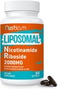 2000 MG Liposomaalinen nikotinamidi Ribosidi- supplementti TMG & Pterostilbene -valmisteella, joka on energia-, immuniteetti- ja ikäresistentti Niacinamidille, 60 Softgelia