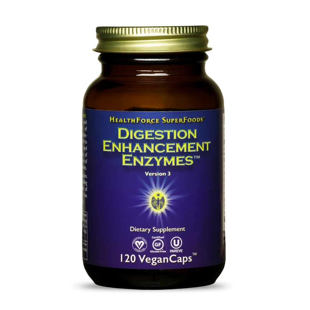 TERVEYSFORCE SUPERFOODS Dgestion Enzymes - 120 vegan kapselia