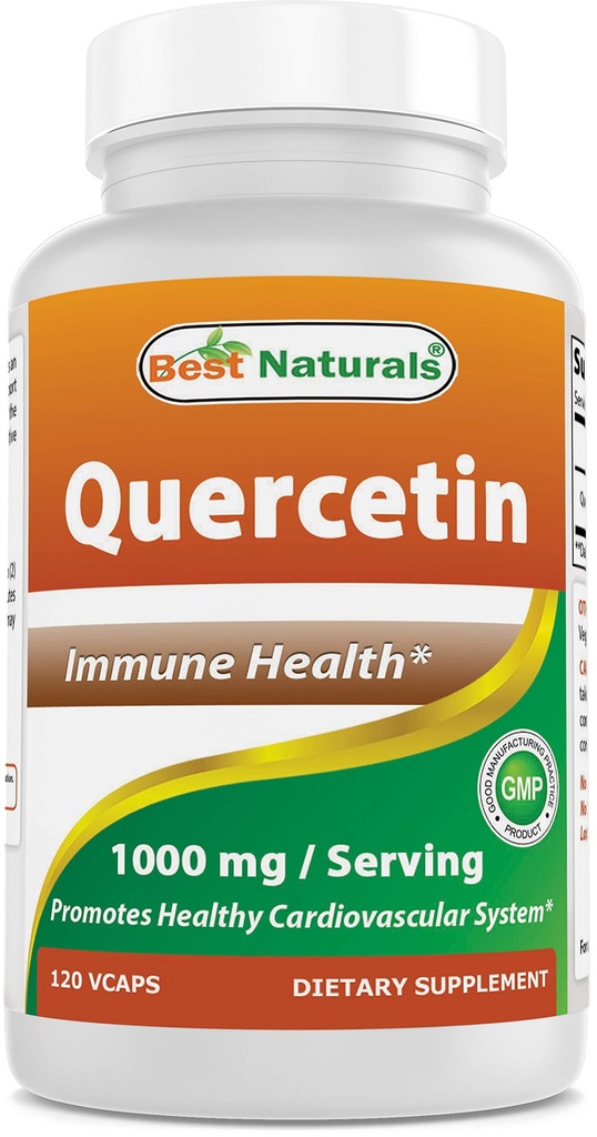 Best Naturals Quercetin 1000 mg/Serving 120 kasviskapselia (120 laatikko 1)