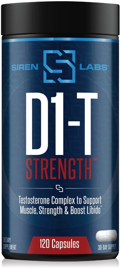 D1-T Styrka Testosteron Booster för Män Mass Gainer med D-Aspartic Acid - Monster Muscle Mass-Building - Test Booster Suppression av östrogen Anabolic Muscle Growth (120 kapslar)