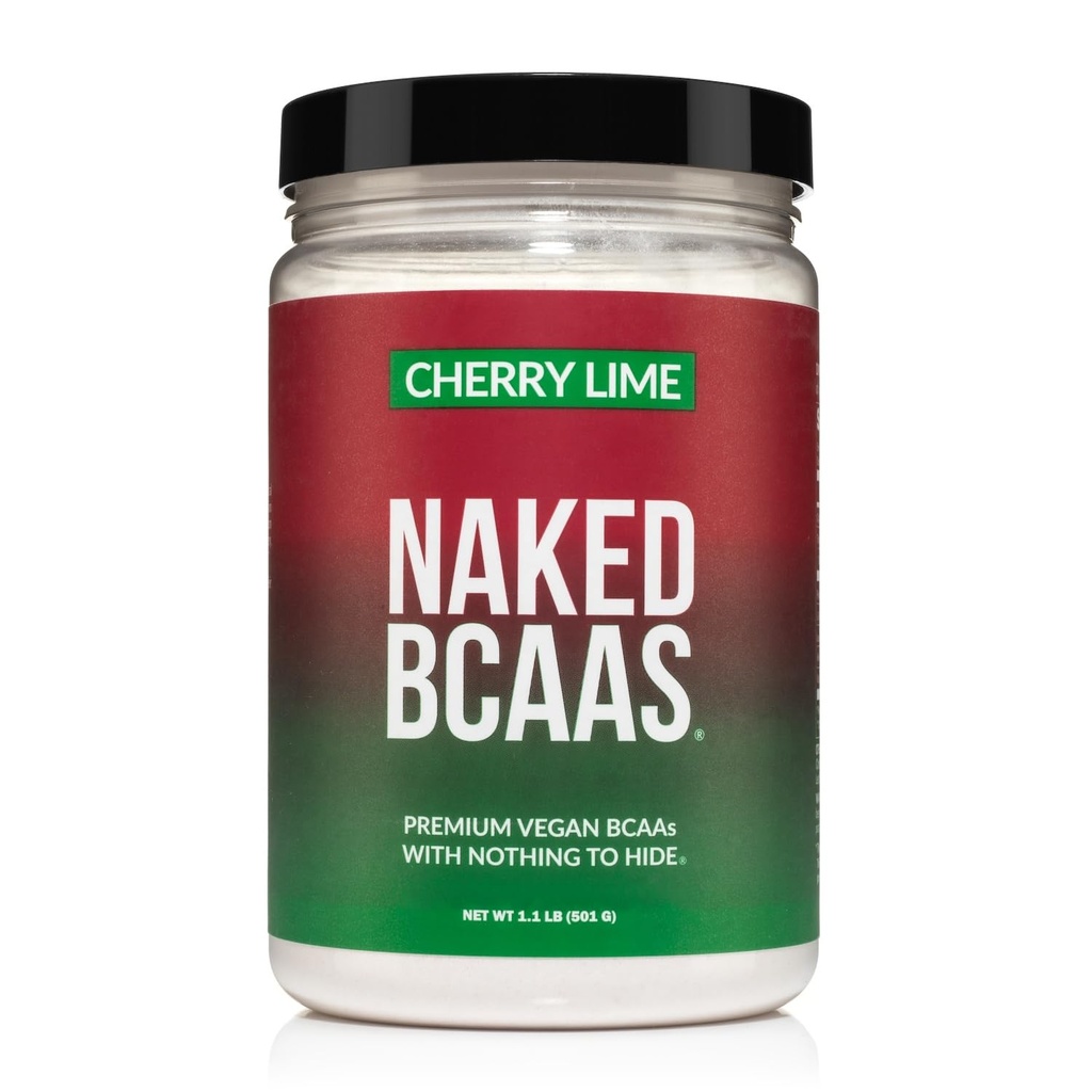 NAKED Cherry Lime BCAAs Amino Acids Powder, 100% Pure 2:1:1 Formel, Vegan Branched Chain Aminosyror, Instantized All Natural BCAA Powder Supplement - 501 Grams, 34 Servings