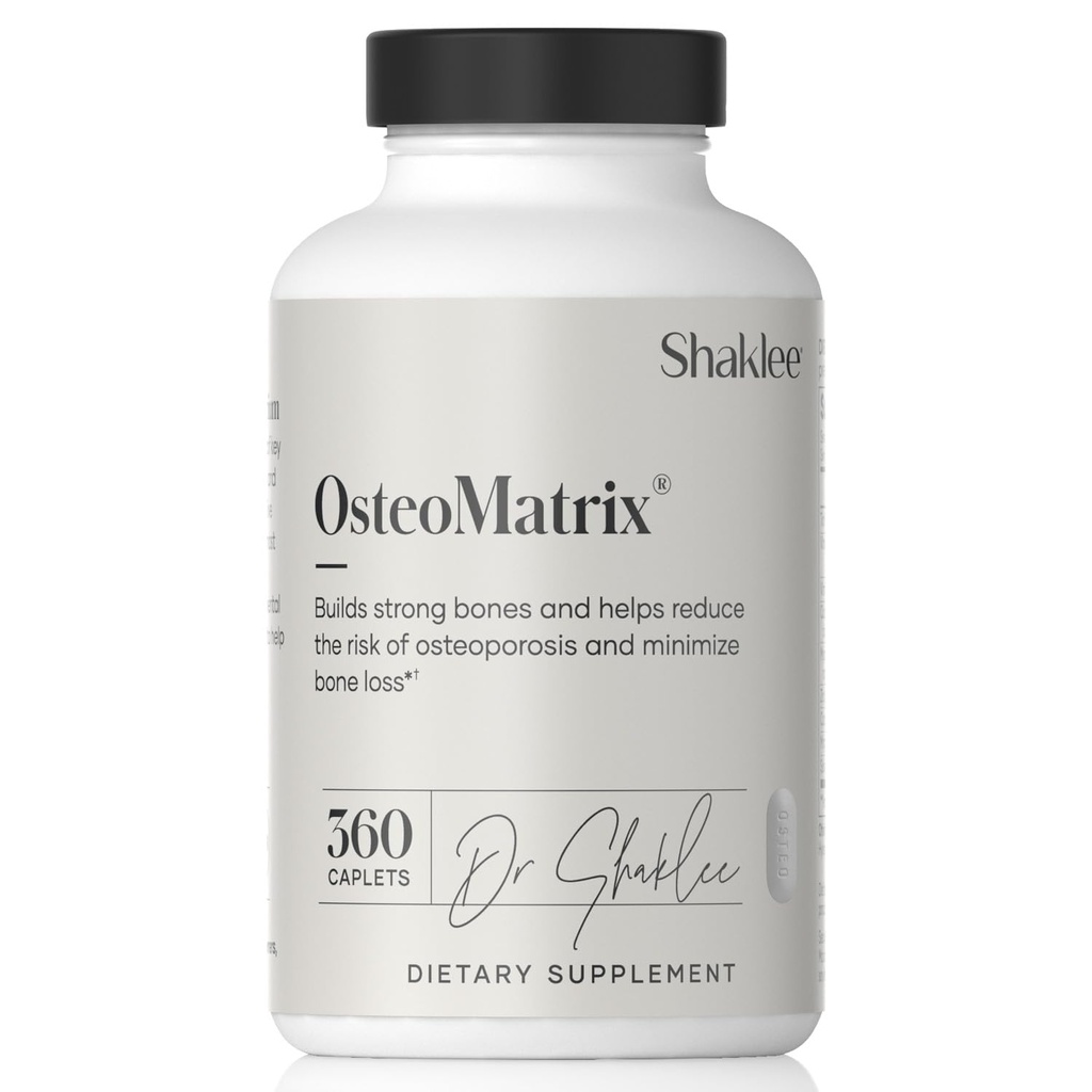 Shaklee Osteomatrix® - Rakenna & Säilytä vahva luut - 100% DV Kalsium & Magnesium - vitamiinit D & K - Sinkki, Mangaani - Kliinisesti testattu absorptio - 360 Kapselit