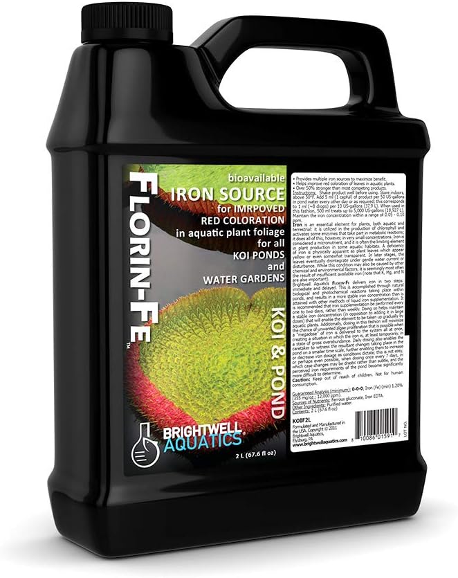 Brightwell Aquatics Florin Fe - Rauta täydentää punainen ja vihreä väritys Pond Aquatic Plants, 2 Liter