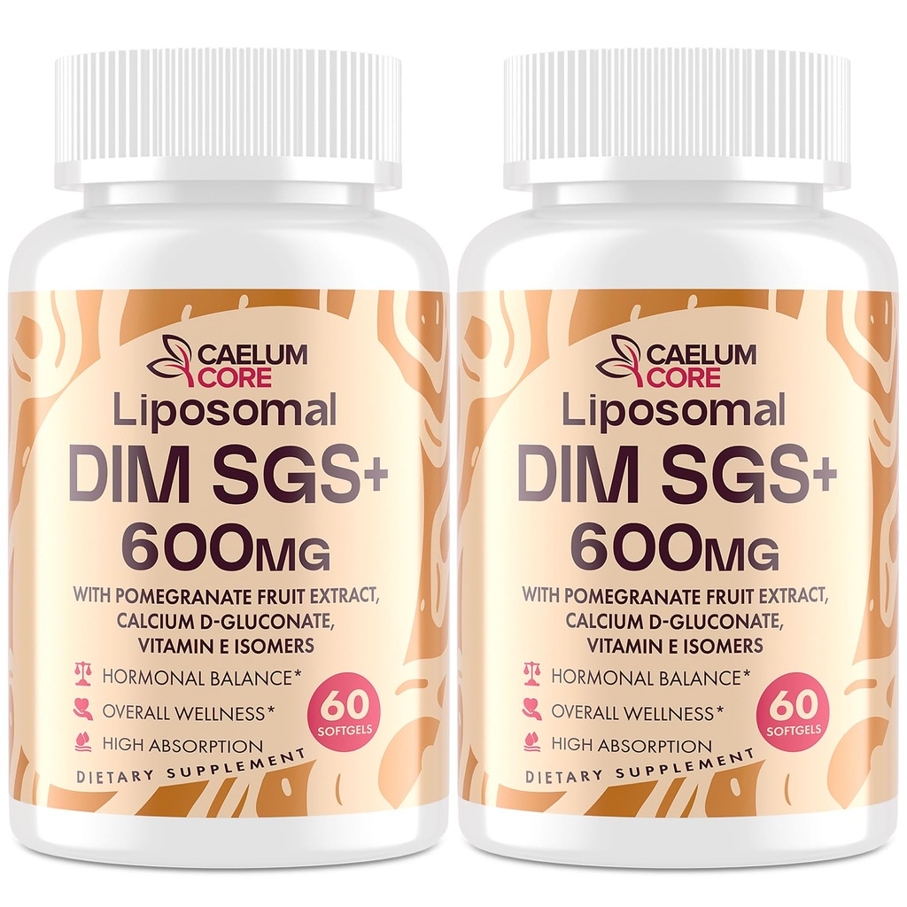 Liposomaalinen DIM SGS täydennysosa - Hormoni täydentää naisten ja miesten, Estrogeeni täydentää sisältää Sulforaphane Glukosinolaatti, E-vitamiini, granaattiomena Hedelmä - Tuki Detox ja antioksidantti (2 pakkaus)