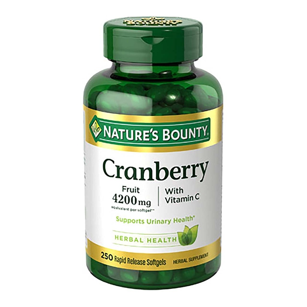 Luonnon Bounty Cranberry C-vitamiini 4200 mg, 250 Softgels (paketti 3)