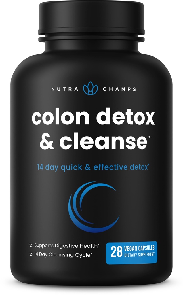 NutraChamps Colon Cleanse & Detox for Weight Loss [114 Day Quick Cleanser] Turvallinen ja tehokas Formula Probiootti & Dgestive Enzymes for Ummetus Relief