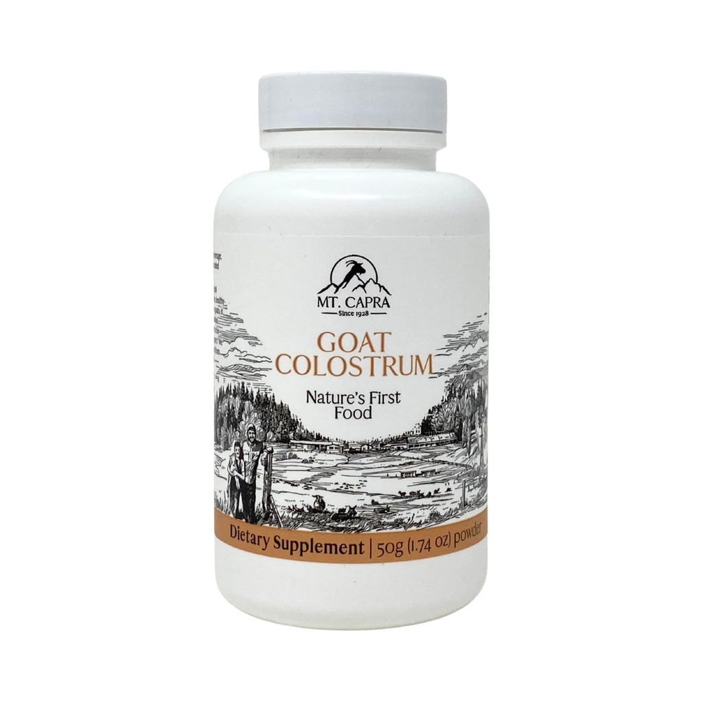 Mt Capra Goat Milk Colostrum | för Healthy Immune System, Gut och Athletic Performance | Grass-Fed, High in Immunoglobulins | 17 Servings - 1,76 oz