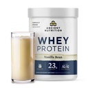 Antiikin ravitsemus Grass Fed Whey Protein, Vanilla Bean, 23g Protein, 20 tarjoilua, hydrolysoidut kollageenin Peptidit, Organic Regenerative A2/A2 Milk Protein