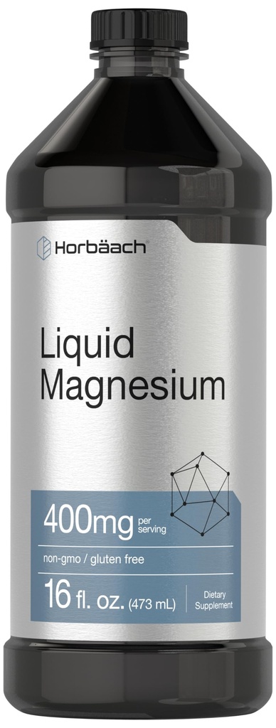 Horbaach Liquid Magnesium 16 fl oz | Vital Trace Minerals Complex | med Sulfate, Lithium och Boron | Vegetarian, Non-GMO & Gluten Free Supplement