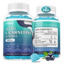 2 pakkaus sokeria ilmaiseksi asetaatti L-karnitiini Gummies, L-karnitiini Supplement for Women & Men, C-vitamiini & B12, ALCAR for Energy, aivojen ja sydämen terveystuki, Vegan, non-GMO, 120 kreivi
