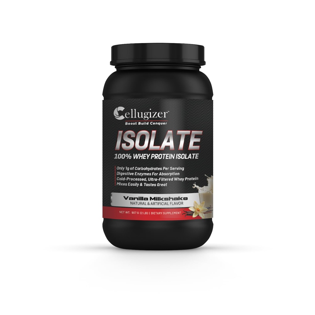 100% Whey Isolate 2lb, vanilja I 26g proteiinia, nopea digestio I 0g sokeria, alhainen karb