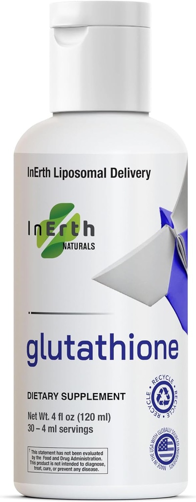 Liposomal Glutathione Supplement - Pure Glutathione 500mg Liquid, High Absorption, Oxidative Stress Reduction, Immune Support och Cellular Health (4 Fl Oz, Unflavored)