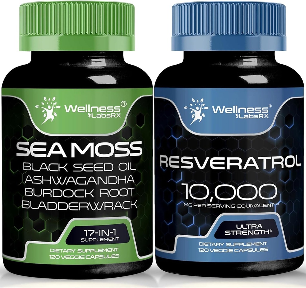 WELLNESS LABSRX Resveratrol Capsules med Sea Moss Capsules