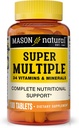 MASON NATURAL Super useita 34 vitamiineja ja kivennäisaineita - täydellinen ravitsemustuki, Kaikki yhdessä monivitamiini, tukee yleistä terveyttä, 100 tablettia