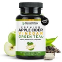 TRIO NUTRITION Apple Cider Vinegar Capsules med grönt te - Natural Sugar Free Apple Cider Vinegar Pills med Mother for Body Cleanse, Immune, Weight Management & Metabolism Booster