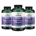 Swanson Triple Magnesium Complex - Mineraali täydentää - Natural Support - Featuring Citrate, oksidi ja aspartaatti - (300 kapselia, 400 mg Each, 3 pakkaus)