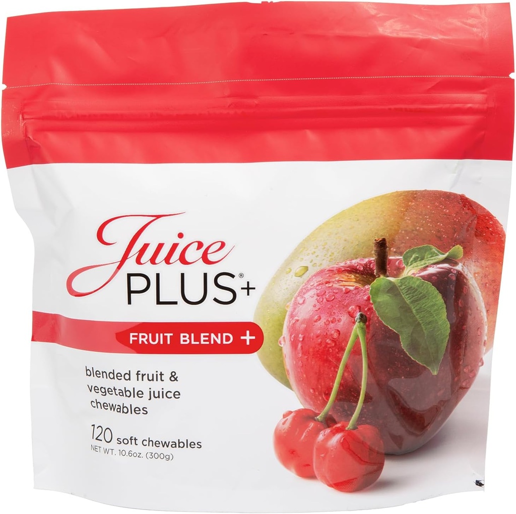 Juice Plus+ Fruit Blend Soft Chewables (Chewables) - Boost Your Nutrition with 11 Fruits & Plant Ingredients - Vegan Gummy for Kids & Aikuinen - Vitamiinit, Koko ruoka ravitsemus - 1 Puch (1-Mo, 30 Chews)