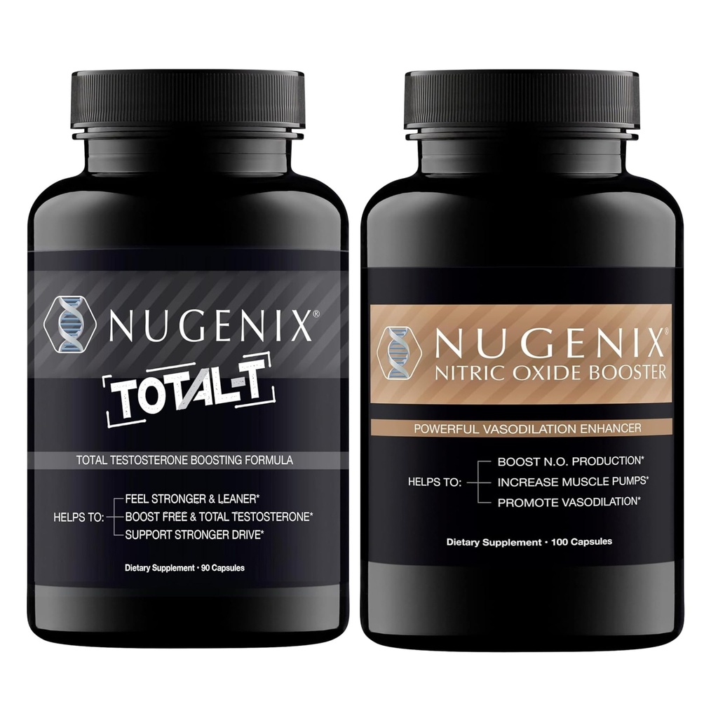 Nugenix Nitric Oxide Booster och Total-T Testosteron Booster för Män