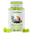 Magnesium Complex Gummies aikuisille: Triple Magnesium Supplement magnesium Glycinate Malate Taurate miehille Naiset tukevat uni mieliala tasapainotettu luut Lihas terveys sokeri ilmaiseksi Luomu 60CT