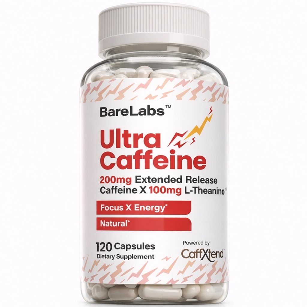 Laajennettu julkaisu Kofeiini pillereitä + kofeiini L-Theanine + Focus & Energy Supplement + Ei Jitterejä, Ei Crash + Natural - 120 kapselia