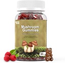 Sieni Gummies 10 Blend - Sieni Lions Mane, Chaga, Reishi, Cordyceps 2500mg, aivojen täydentää muistia ja keskittyä