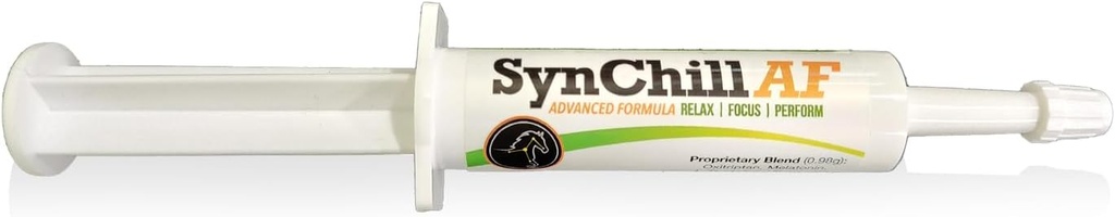 SynChill AF Calming Gel hermoston hevosten - yhden tarjoilu - Advanced Formula L-Theanine, lisääntynyt potenssi, 100% Natural Supplement, Disposition & Confidence Tuki hevosille