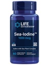 Life Extension Sea-Iodine TM, kelp och blåsa-härledd jod, stöder hälsosamma nivåer av detta väsentliga näringsämne för sköldkörtelhälsa och bortom, icke-GMO, glutenfri, vegetarisk, 60 kapslar