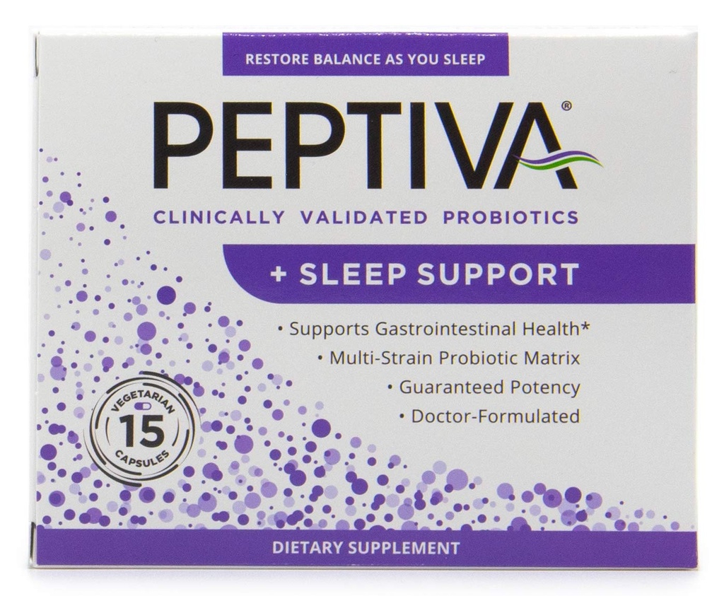 Peptiva 26 miljardia PMY Probiootti ja unituki - Kliinisesti validoitu monikantaprobiootti - Lactobacillus ja Bifidobacterium, melatoniini - 15
