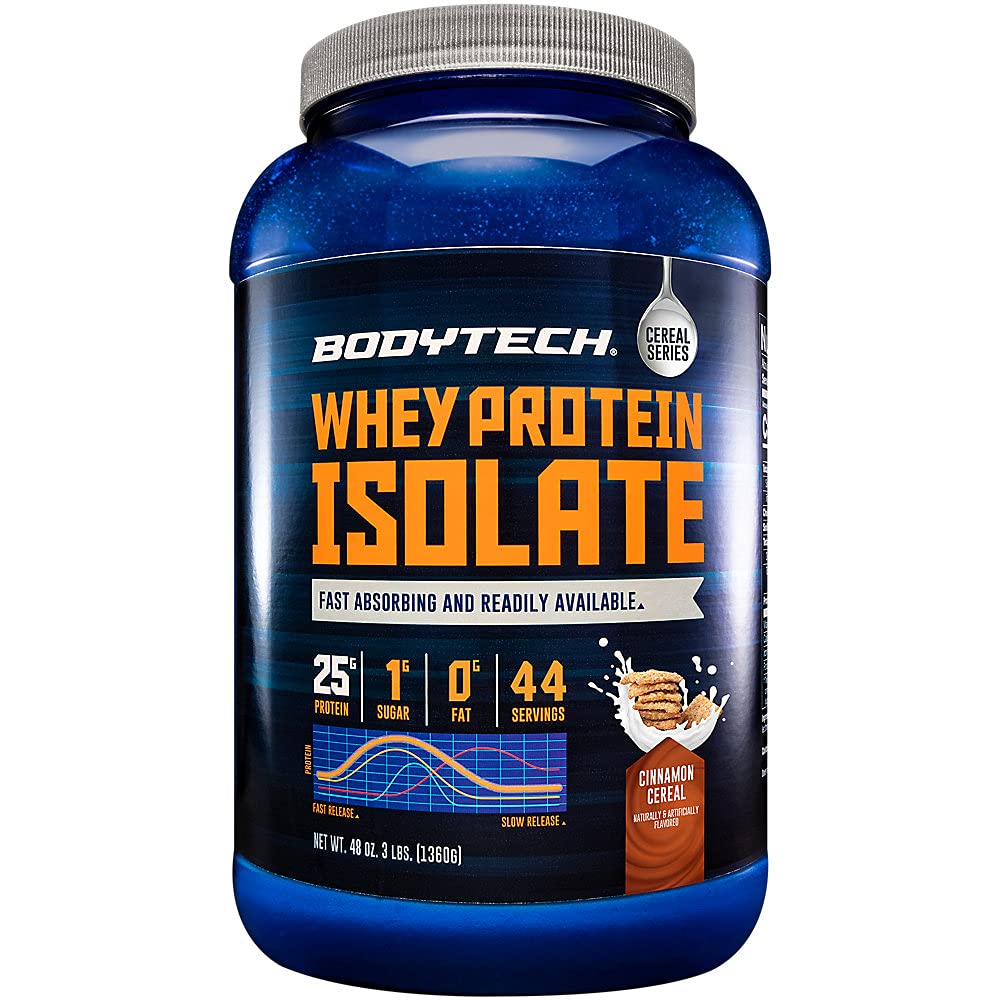 BODYTEKKI Heraproteiini-isolaattijauhe - 25 gramman proteiinimäärä tarjoilua ja BCAA:n - ihanteellinen post-Working Lihas Building & Growth, sisältää maitoa & soija - Kanelimuroja (3 punta)